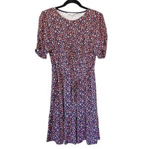 Boden Boho Short Sleeve Floral Jersey Dress Size 8R